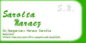 sarolta maracz business card